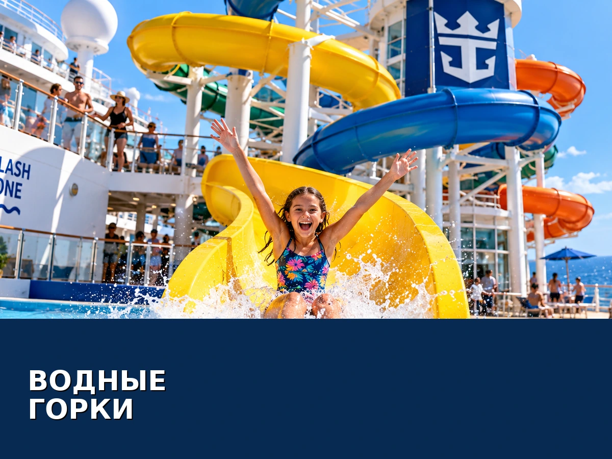 Водные горки на лайнере