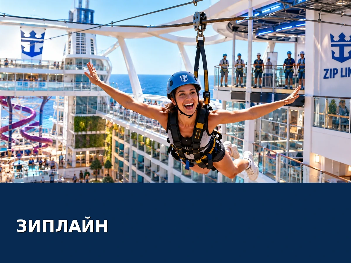 Зиплайн на круизном лайнере
